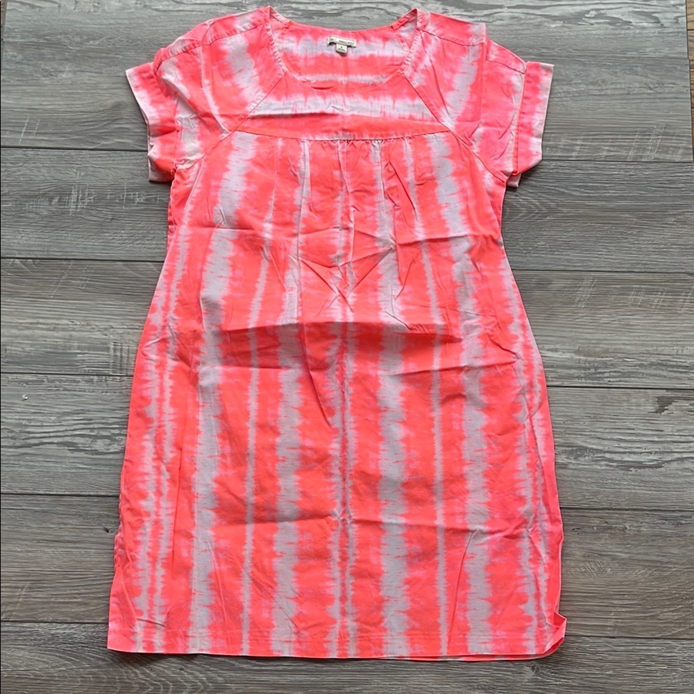 GAP Pink Casual Sundress with Square Neck and Short Sleeves